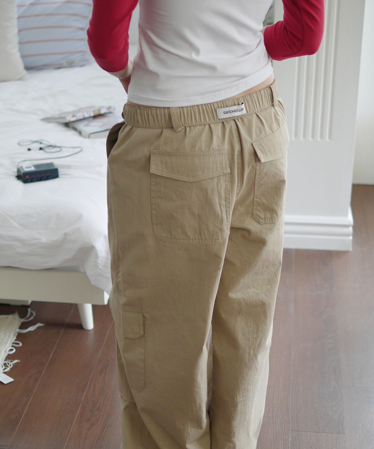 애프터아워즈(AFTERHOURS) WASHED COTTON CARGO PANTS (BEIGE)