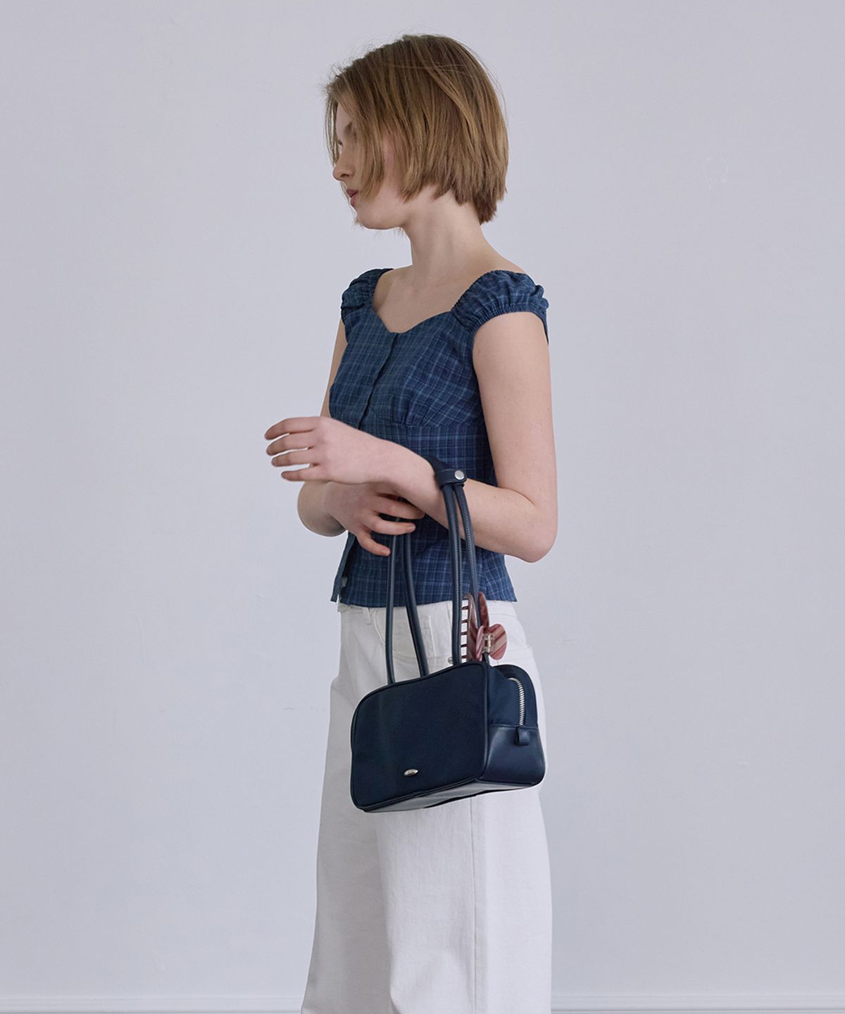 애프터아워즈(AFTERHOURS) SQUARE TOTE BAG (NAVY)