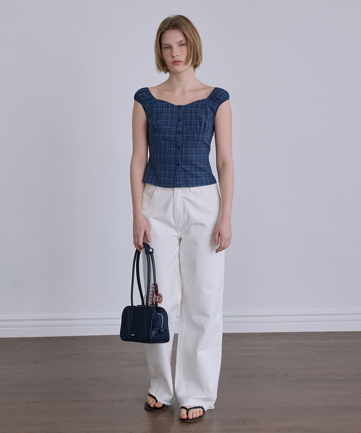 애프터아워즈(AFTERHOURS) SQUARE TOTE BAG (NAVY)