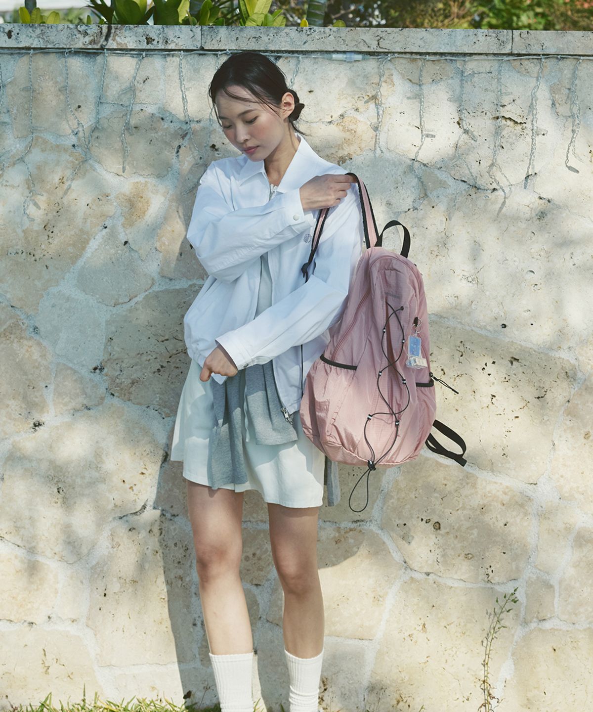 애프터아워즈(AFTERHOURS) LIGHT STRING BACKPACK (DUSTY PINK)