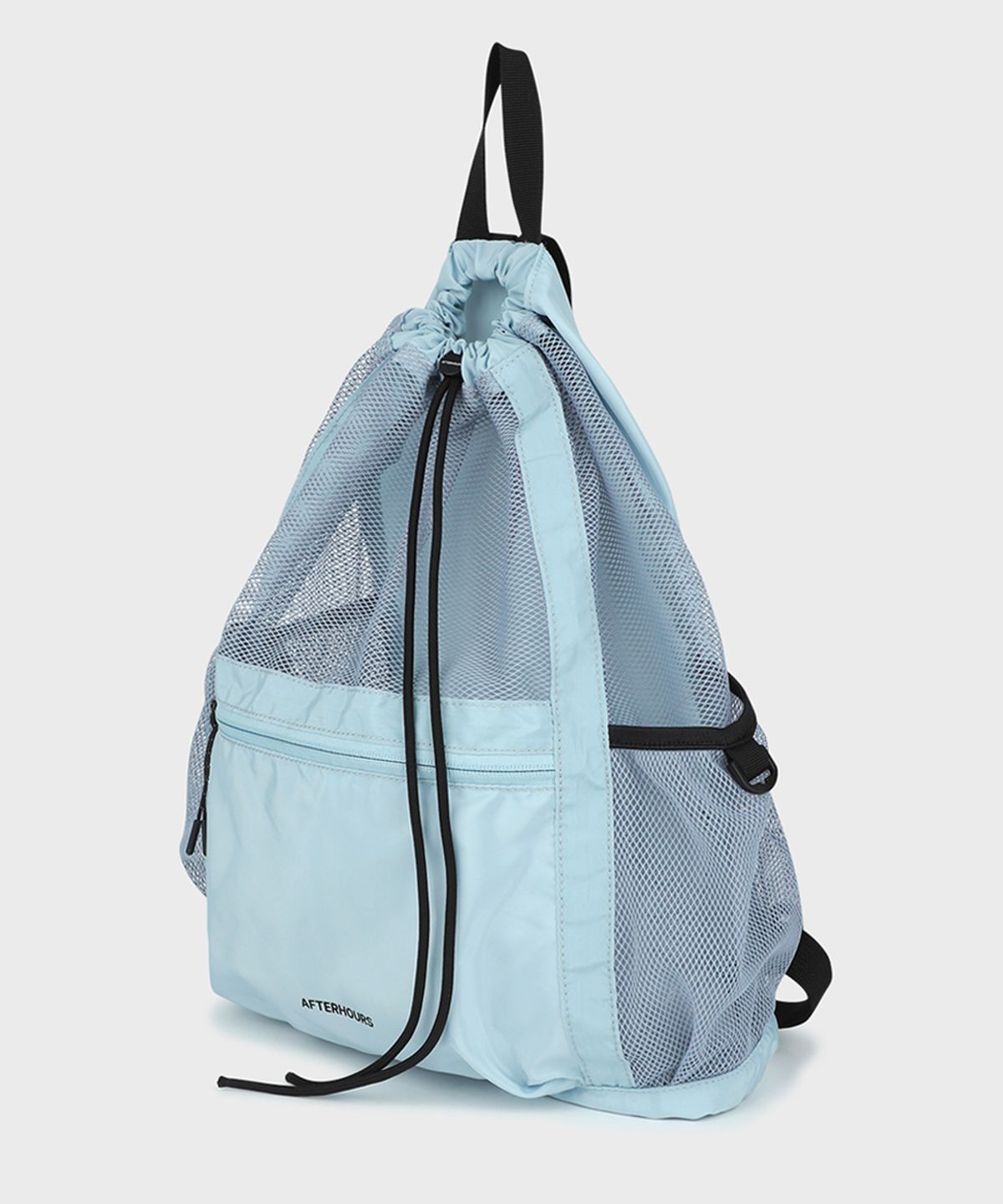 애프터아워즈(AFTERHOURS) DRAWSTRING LIGHT MESH BACKPACK (SKY BLUE)