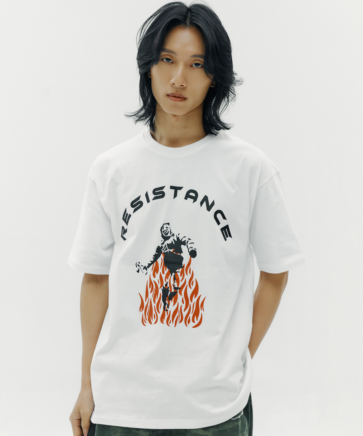 토치(TORCH) RESISTANCE T-SHIRTS ［WHITE］