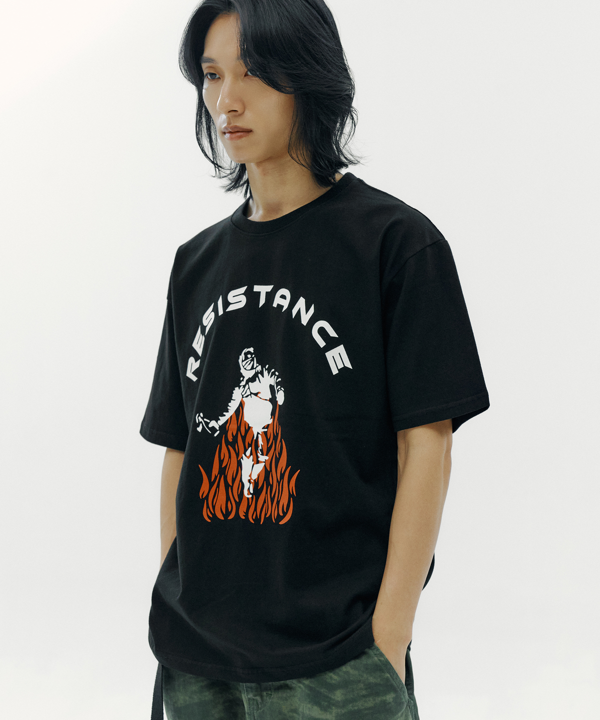 토치(TORCH) RESISTANCE T-SHIRTS ［BLACK］