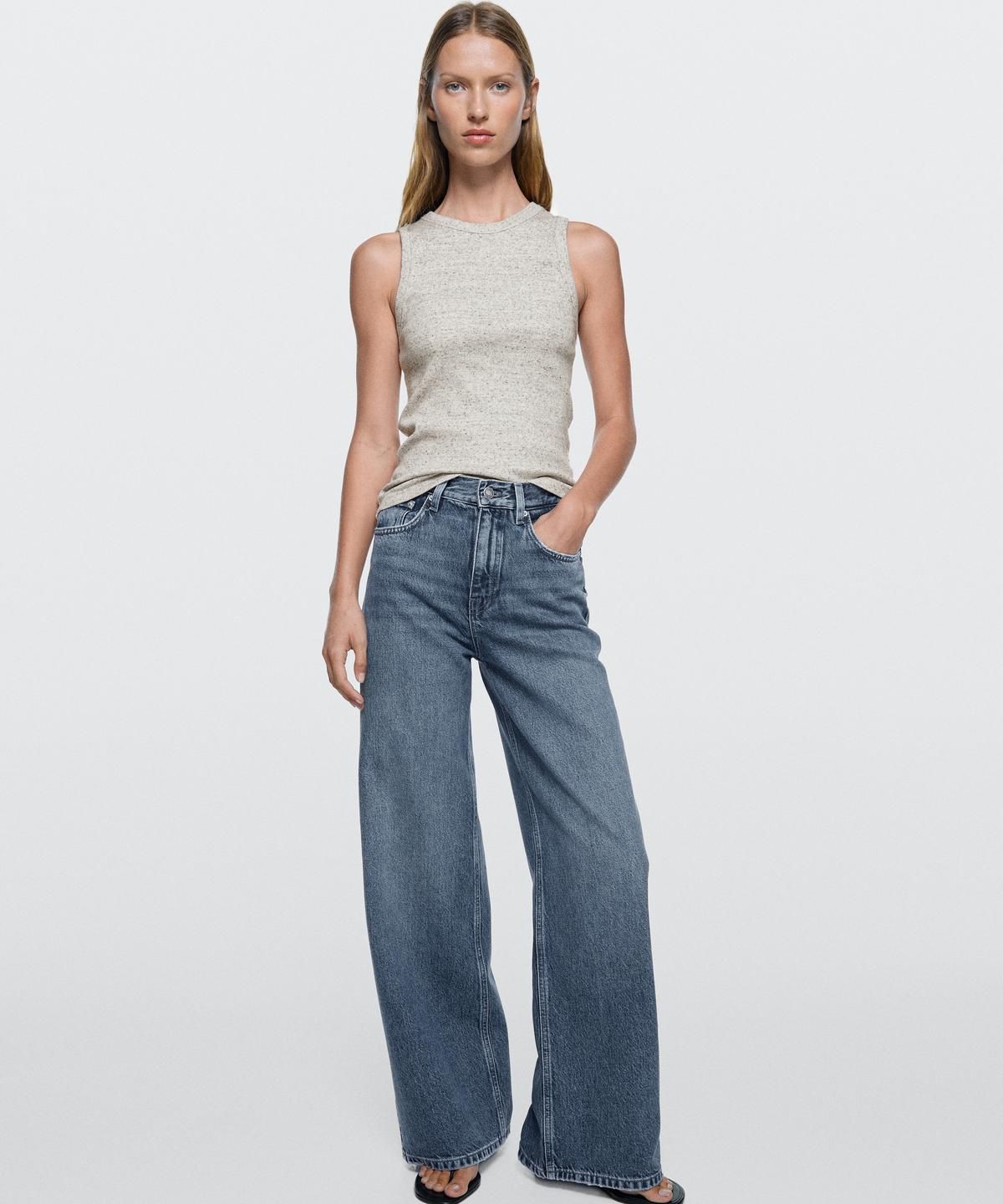 마시모두띠(MASSIMO DUTTI) 와이드 레그 진