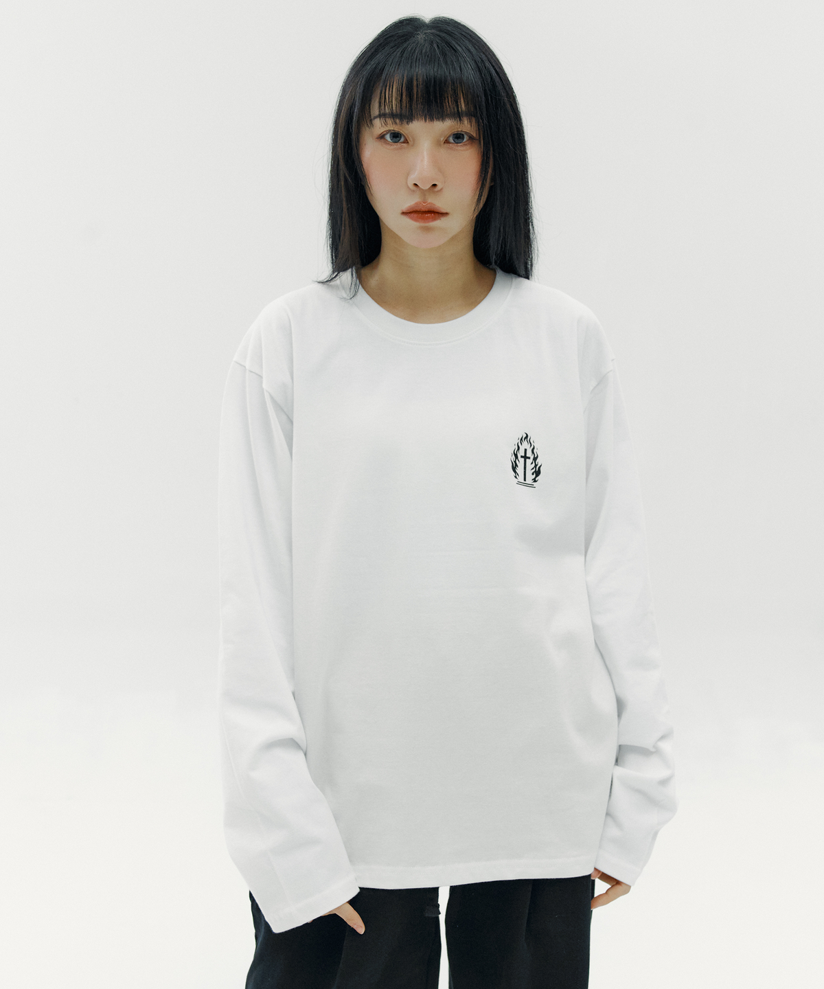 토치(TORCH) KEEP BURN Long Sleeve［WHITE］