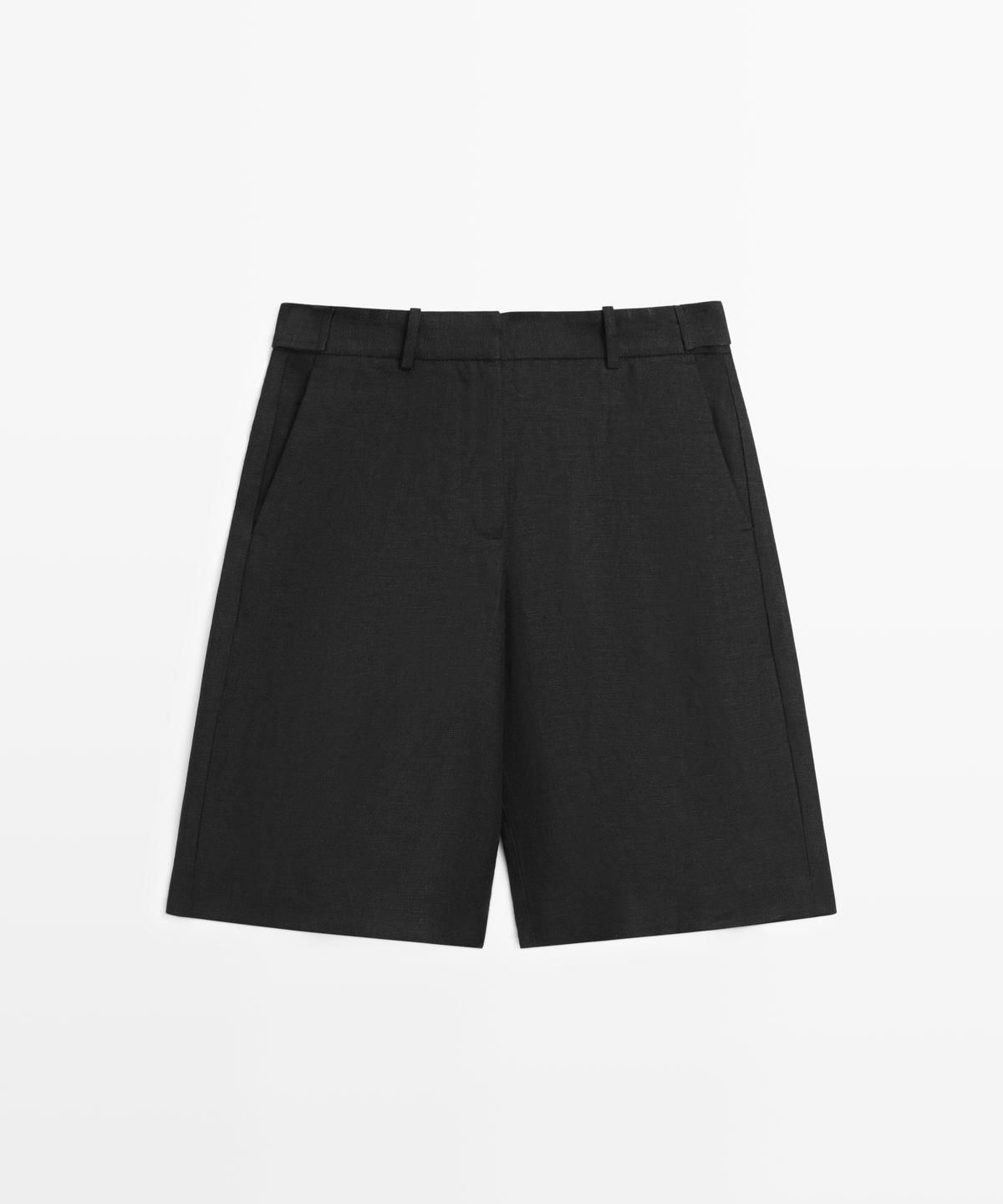 마시모두띠(MASSIMO DUTTI) 긴 린넨 버뮤다 팬츠