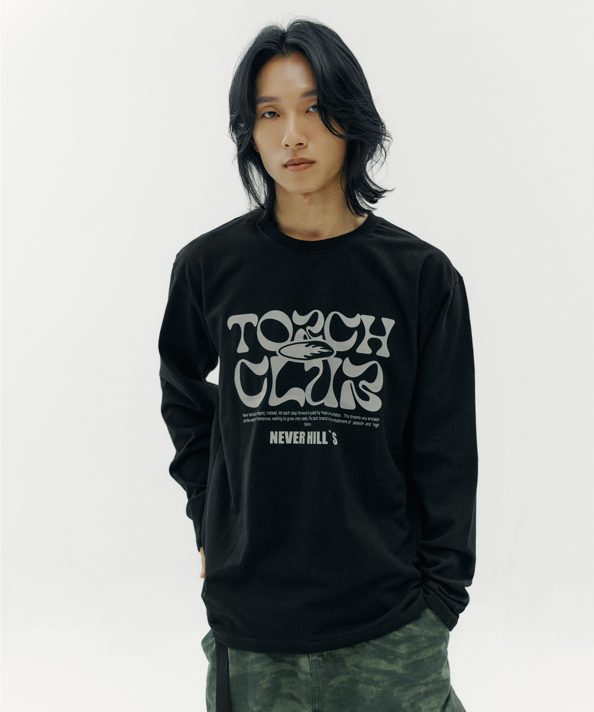 토치(TORCH) NEVER HILL Long Sleeve［BLACK］