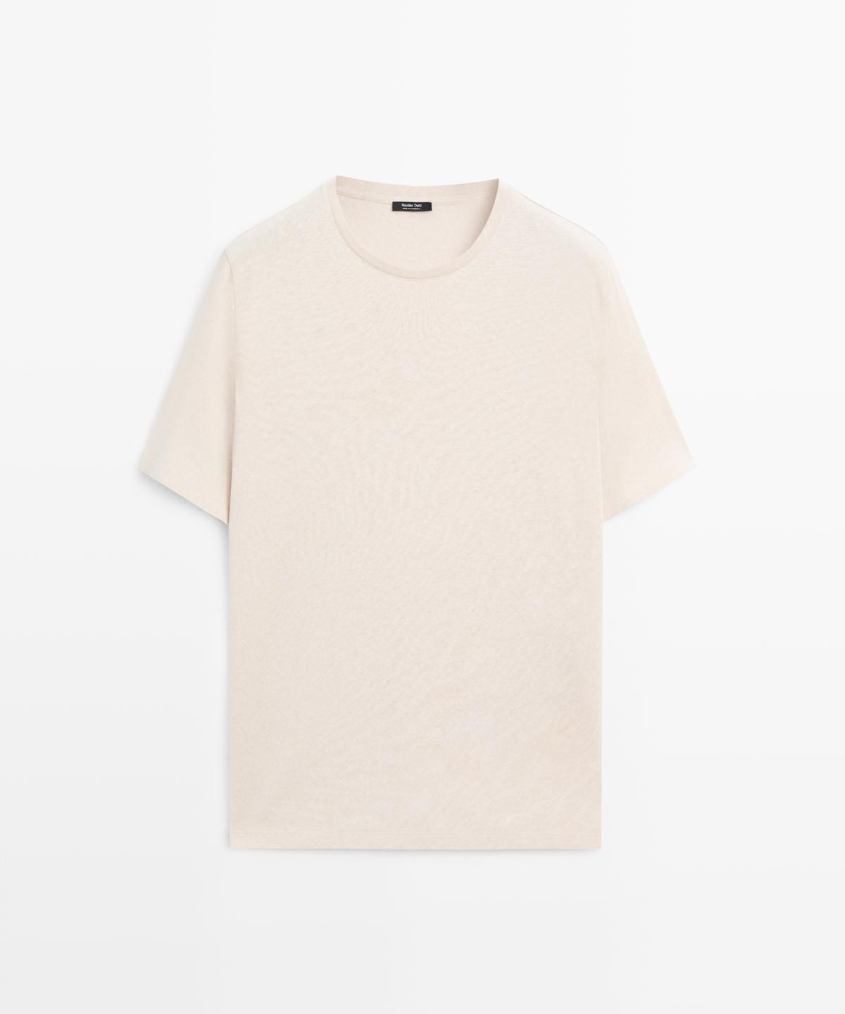 마시모두띠(MASSIMO DUTTI) 린넨 블렌드 반팔 티셔츠