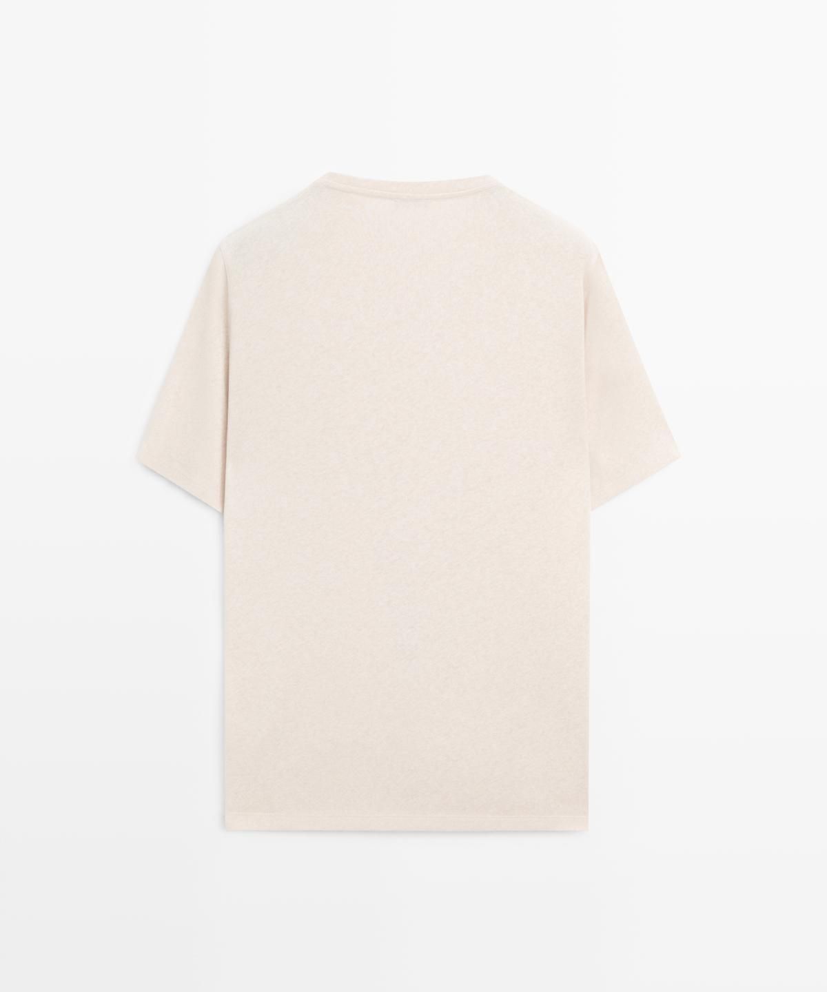 마시모두띠(MASSIMO DUTTI) 린넨 블렌드 반팔 티셔츠