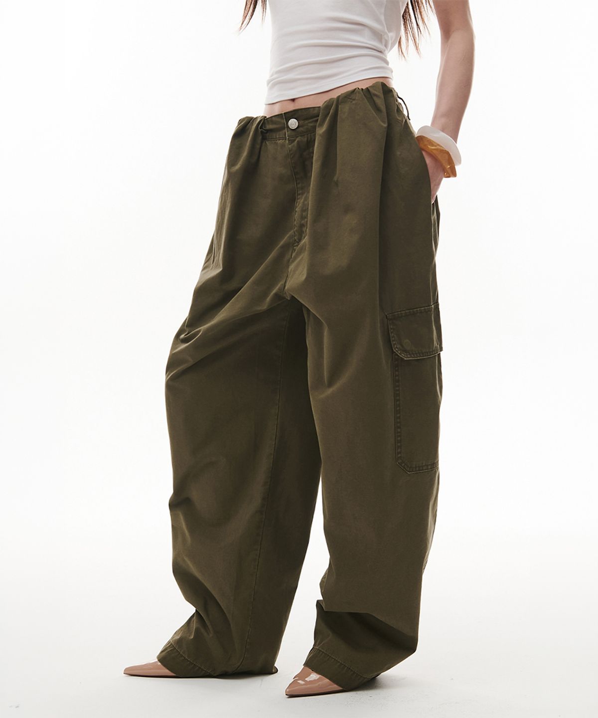 프로젝트 웨이브(PROJECT WAVE) Volume Waist Cargo Pant