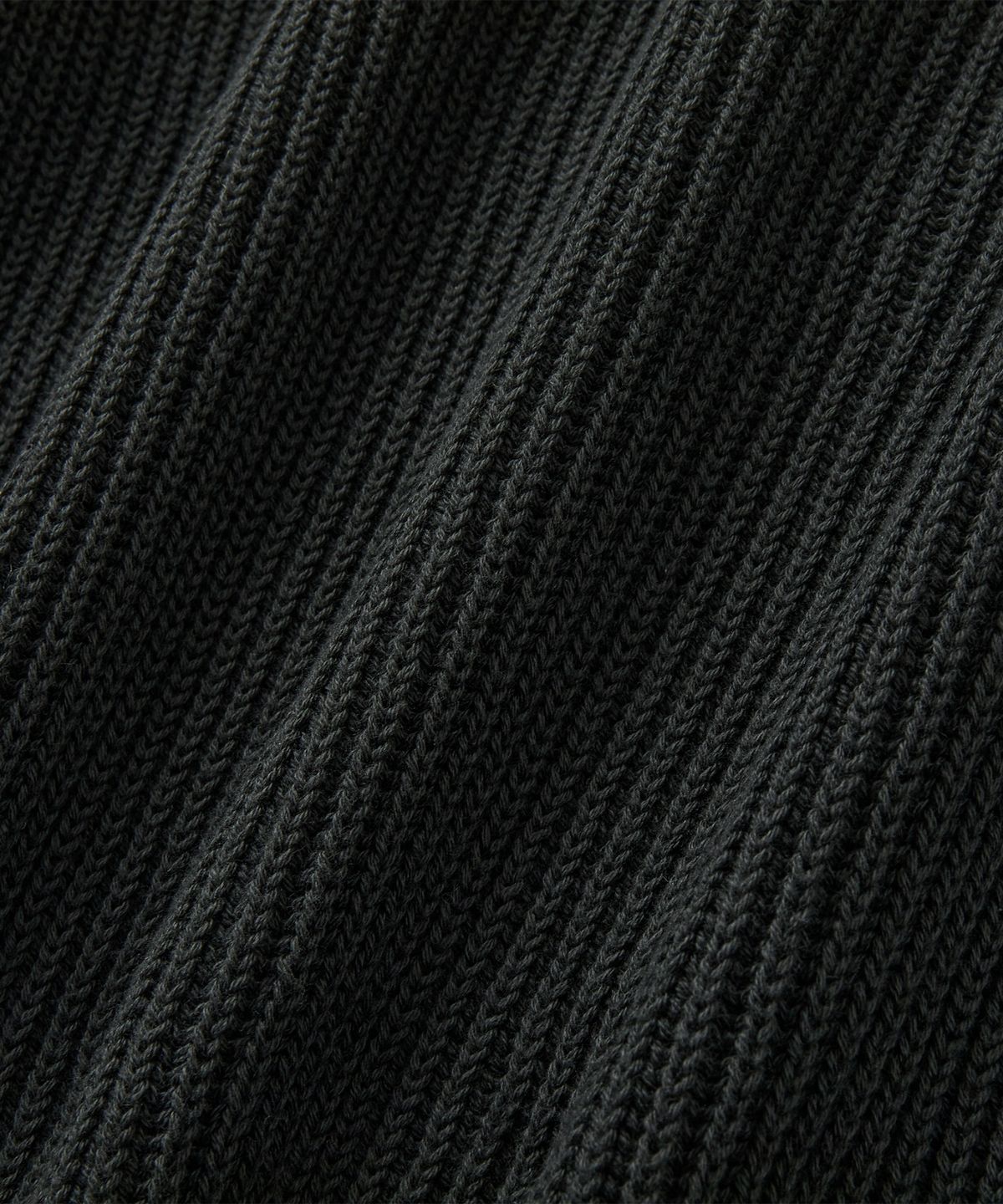 브랜디드(BRANDED) COTTON CREW NECK ZIP-UP CARDIGAN [GRAPHITE]