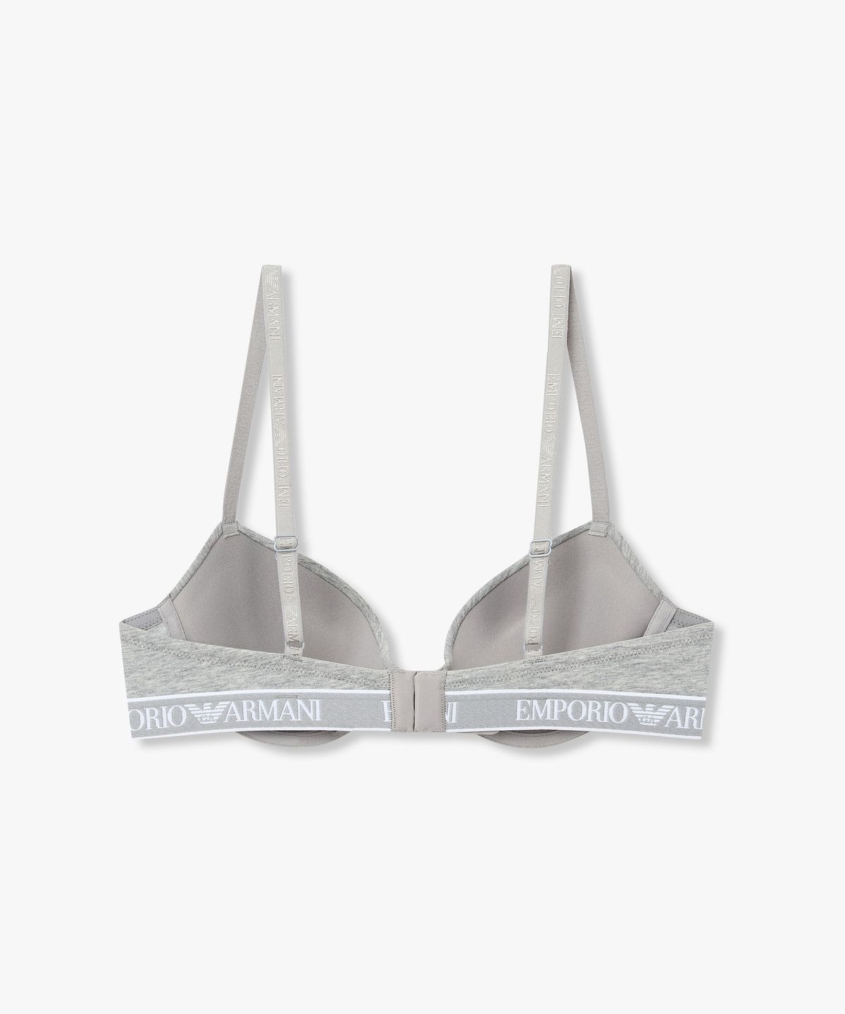 엠포리오 아르마니 언더웨어(EMPORIO ARMANI UNDERWEAR) 여성 배색 밴딩 자카드 로고 푸쉬업 브라_멜란지 그레이 0826185501