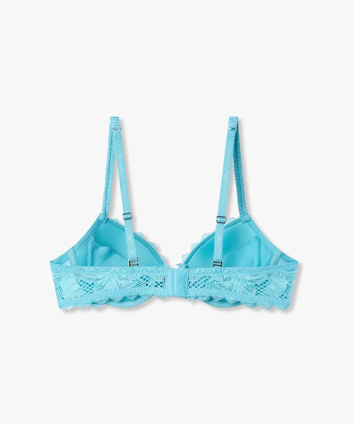 엠포리오 아르마니 언더웨어(EMPORIO ARMANI UNDERWEAR) 여성 플라워 메쉬 리무버블 푸쉬업 브라_터콰이즈 0826185523