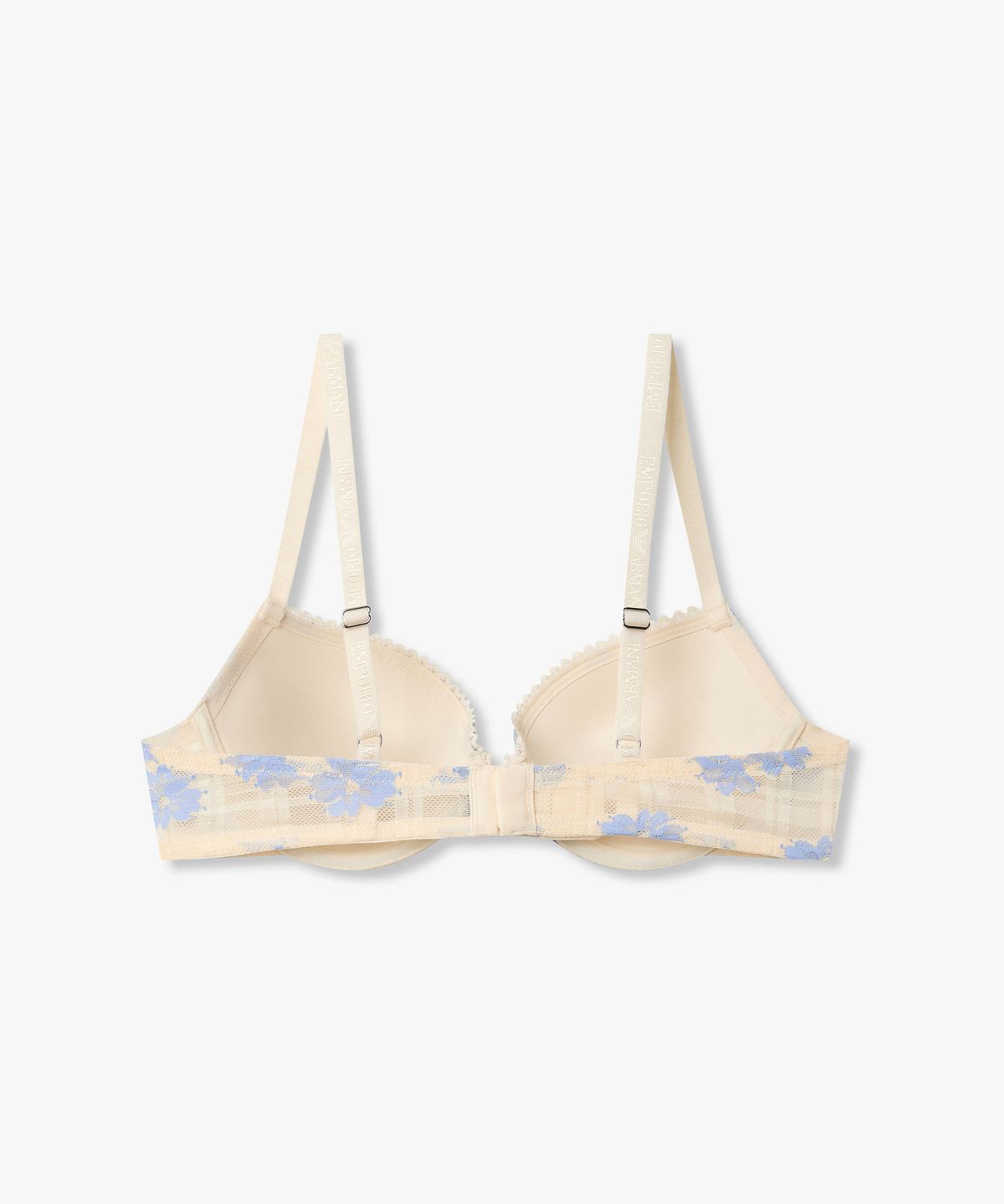 엠포리오 아르마니 언더웨어(EMPORIO ARMANI UNDERWEAR) 여성 플라워 체크 자카드 푸쉬업 브라_아이보리 0826185513