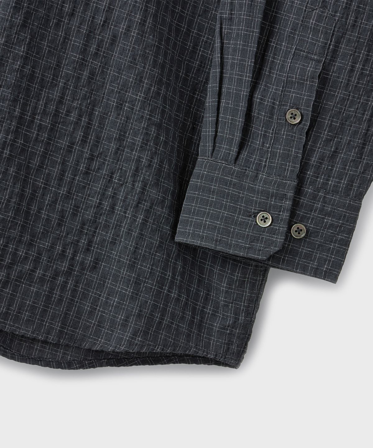 브랜디드(BRANDED) SQUARE OVERSIZED CHECK SHIRT [BLACK]