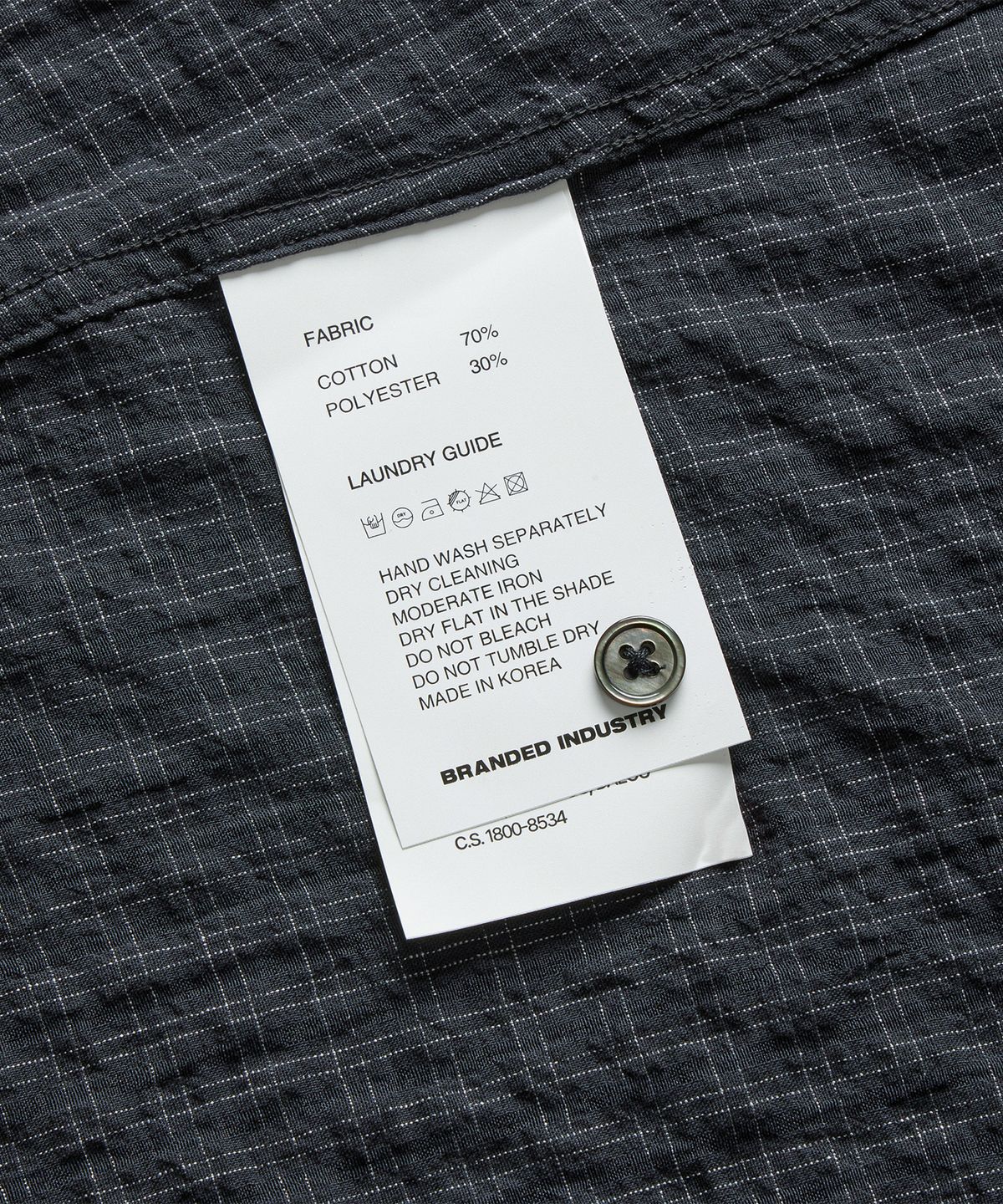 브랜디드(BRANDED) SQUARE OVERSIZED CHECK SHIRT [BLACK]