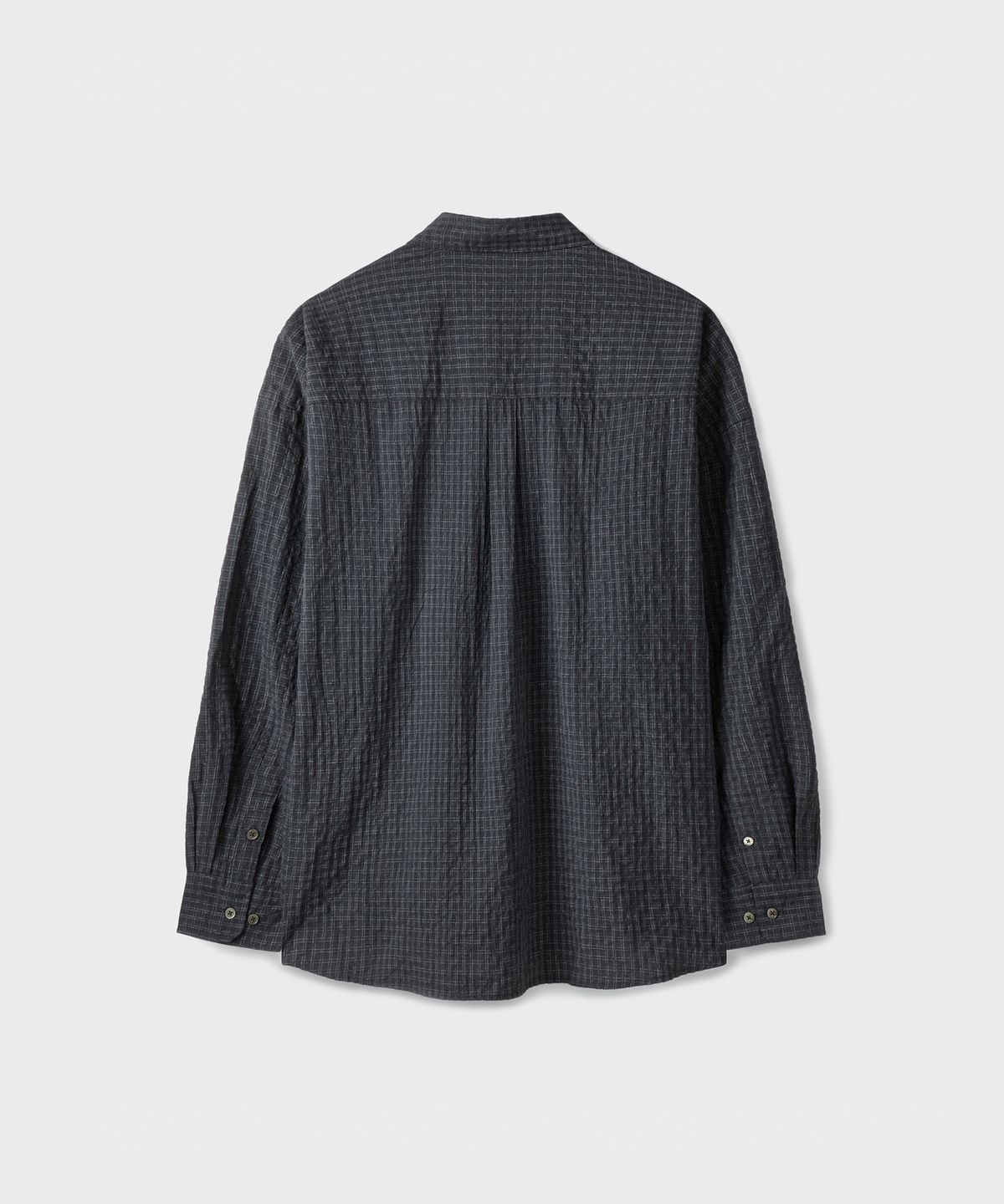 브랜디드(BRANDED) SQUARE OVERSIZED CHECK SHIRT [BLACK]
