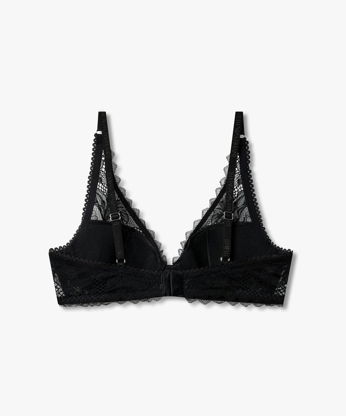 엠포리오 아르마니 언더웨어(EMPORIO ARMANI UNDERWEAR) 여성 플라워 메쉬 패디드 발코넷 브라_블랙 0826182503