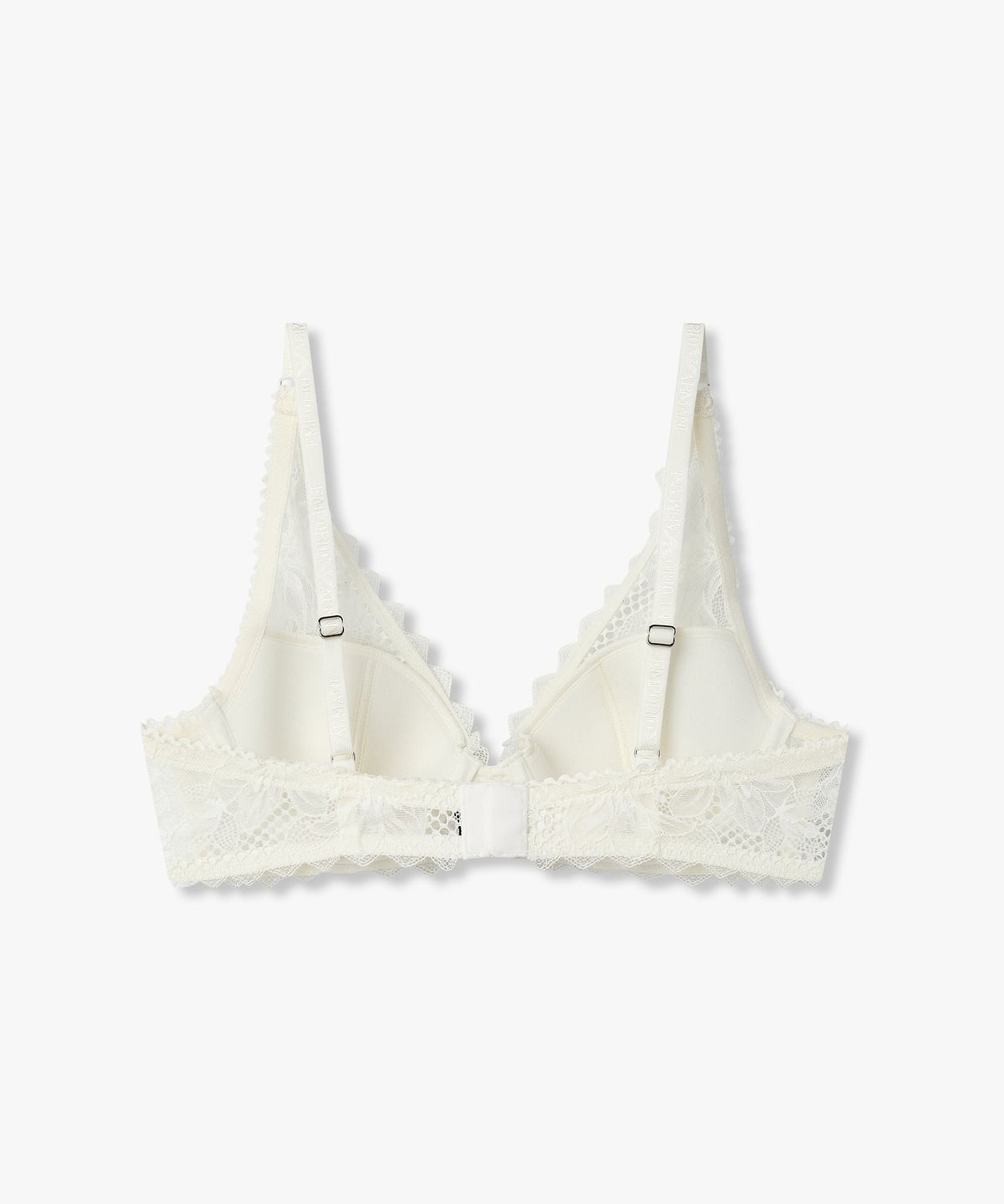 엠포리오 아르마니 언더웨어(EMPORIO ARMANI UNDERWEAR) 여성 플라워 메쉬 패디드 발코넷 브라_화이트 0826182501