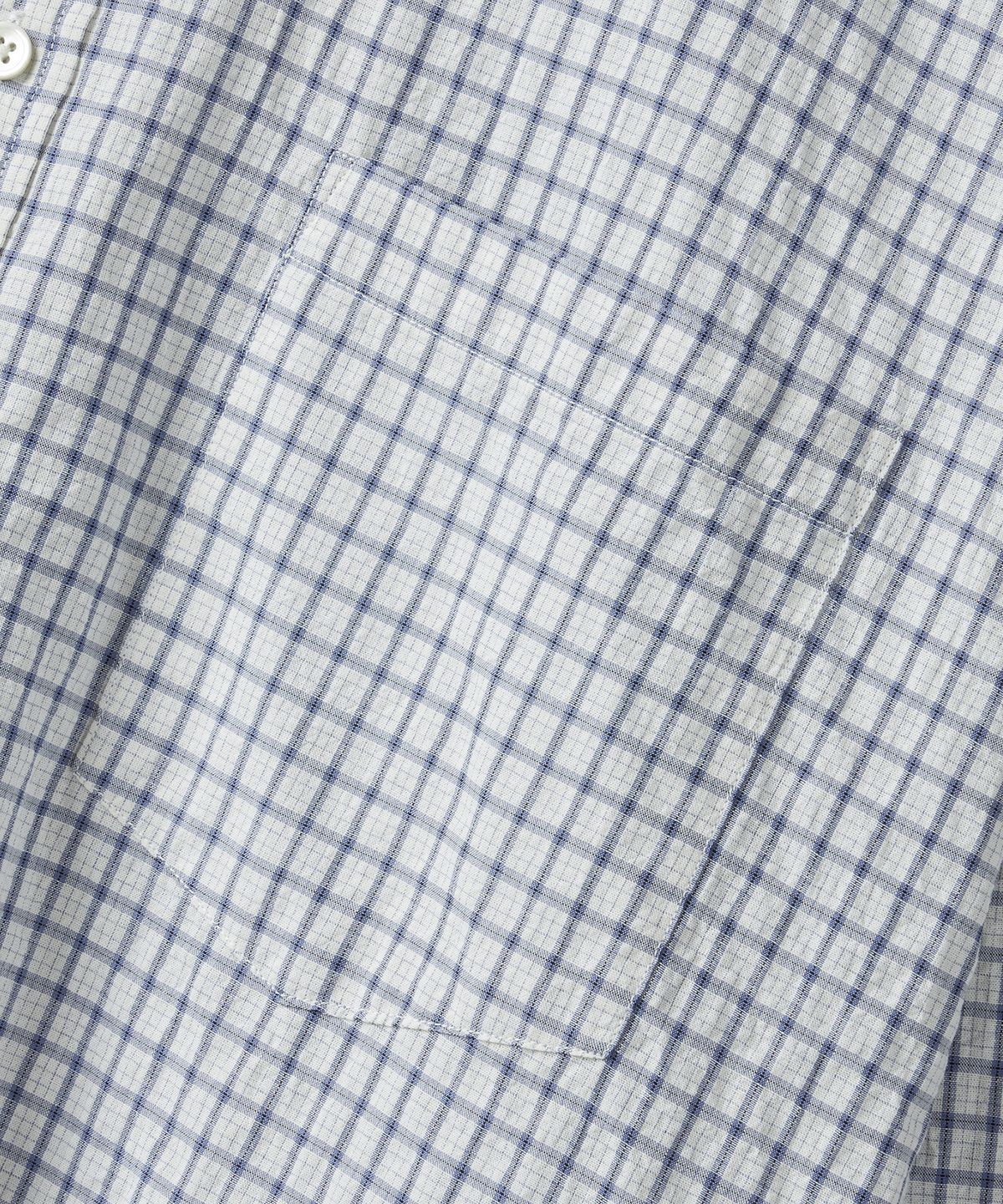브랜디드(BRANDED) SQUARE OVERSIZED CHECK SHIRT [WHITE BLUE]