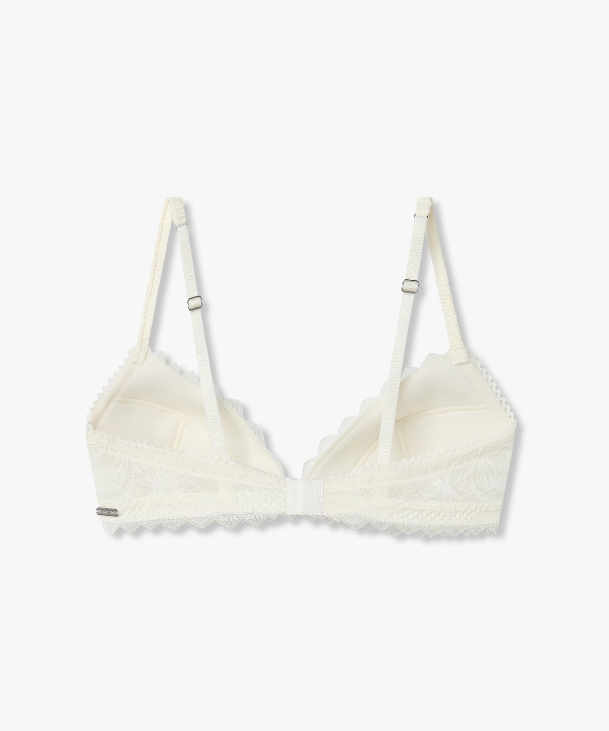 엠포리오 아르마니 언더웨어(EMPORIO ARMANI UNDERWEAR) 여성 플라워 메쉬 패디드 트라이앵글 브라_화이트 0826181503