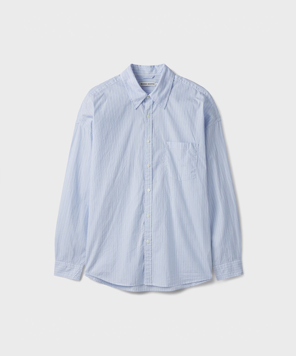 브랜디드(BRANDED) GLORY OVERSIZED STRIPE SHIRT [SKY BLUE]