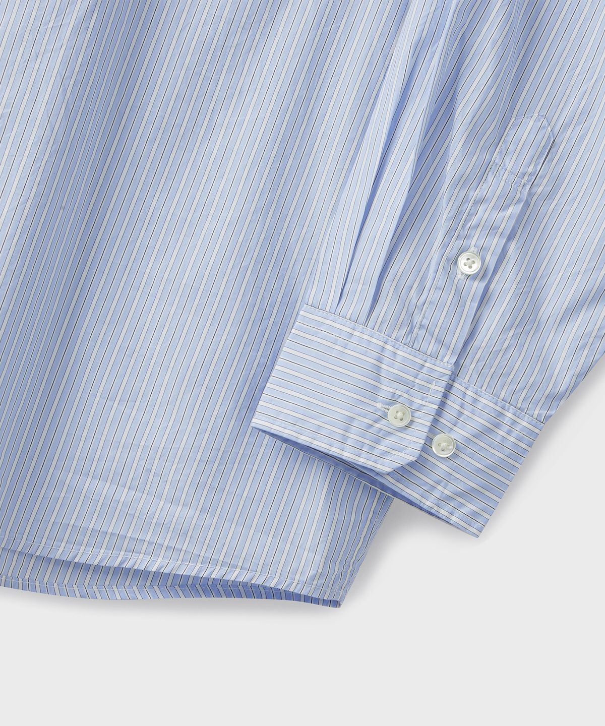 브랜디드(BRANDED) GLORY OVERSIZED STRIPE SHIRT [SKY BLUE]