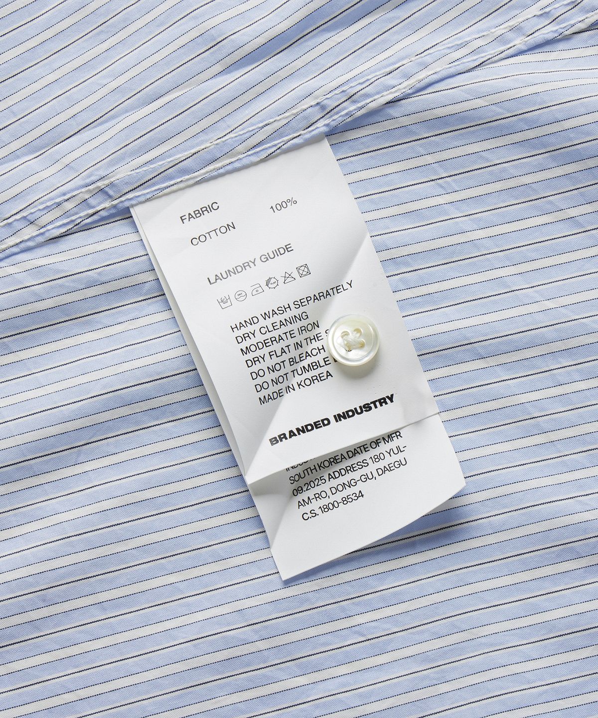 브랜디드(BRANDED) GLORY OVERSIZED STRIPE SHIRT [SKY BLUE]