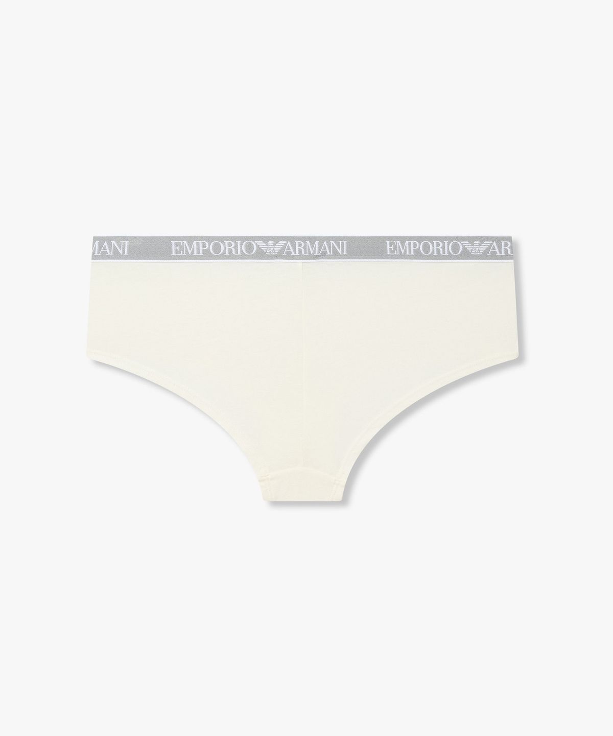 엠포리오 아르마니 언더웨어(EMPORIO ARMANI UNDERWEAR) 여성 로고 디테일 밴딩 치키 팬츠_화이트 0826112502