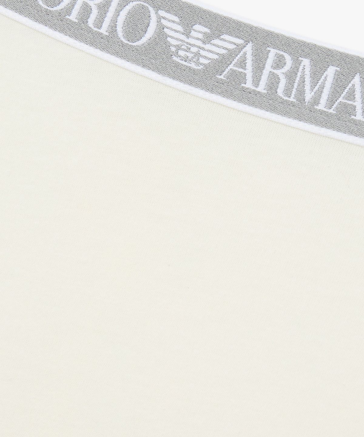 엠포리오 아르마니 언더웨어(EMPORIO ARMANI UNDERWEAR) 여성 로고 디테일 밴딩 브리프_화이트 0826111519