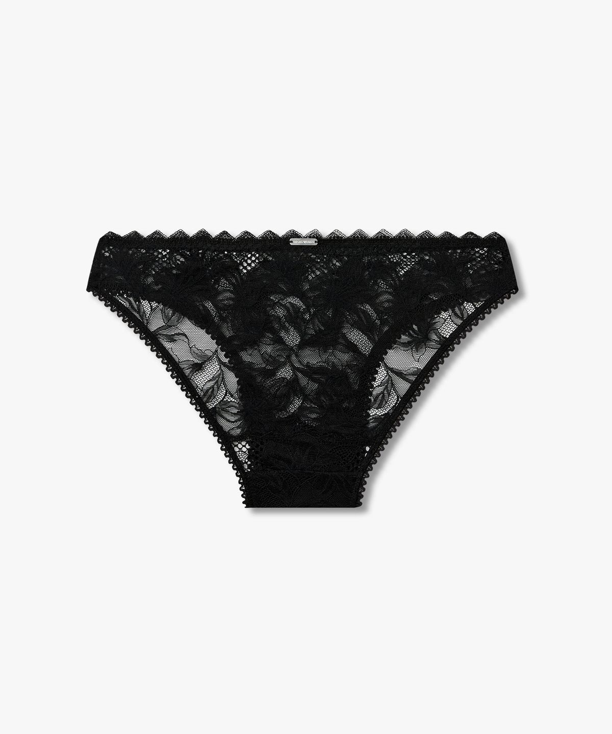 엠포리오 아르마니 언더웨어(EMPORIO ARMANI UNDERWEAR) 여성 플로럴 레이스 시스루 브리프_블랙 0826111505