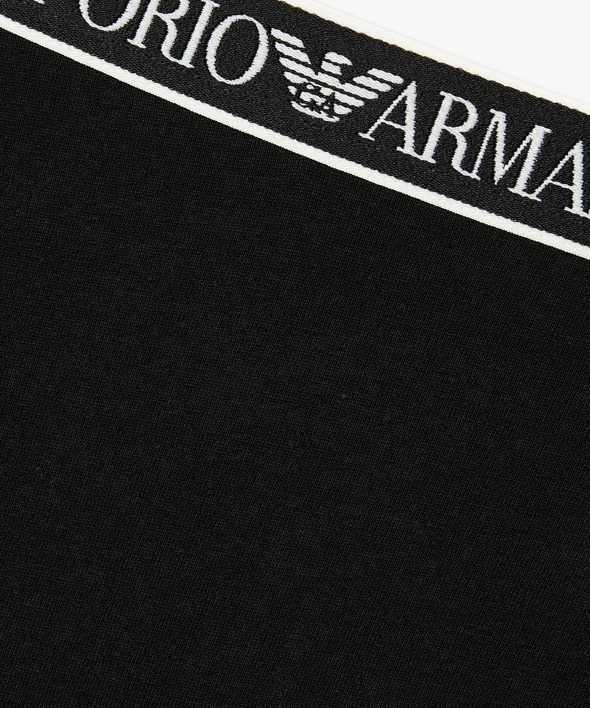 엠포리오 아르마니 언더웨어(EMPORIO ARMANI UNDERWEAR) 여성 로고 디테일 밴딩 치키 팬츠_블랙 0826112503