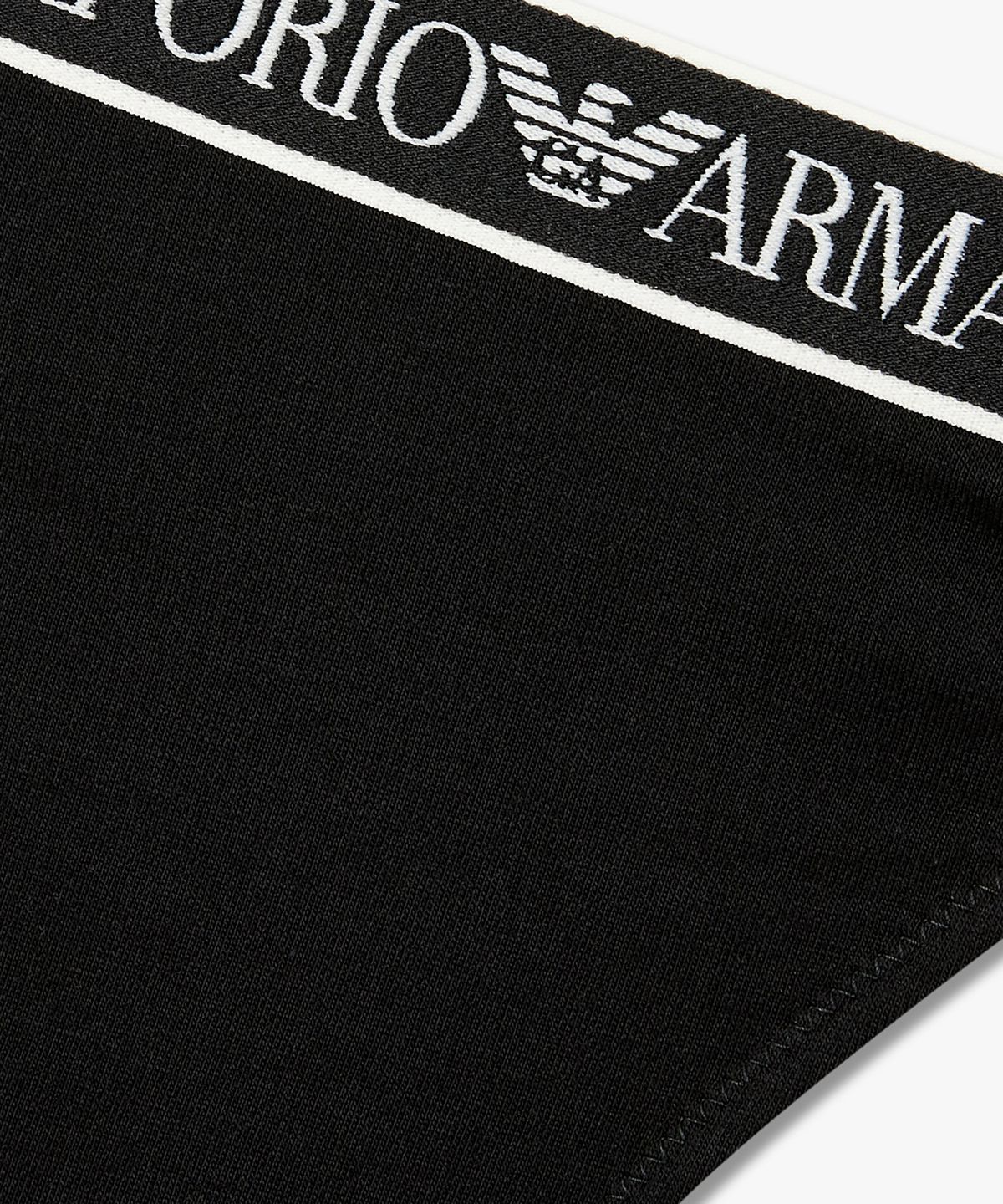 엠포리오 아르마니 언더웨어(EMPORIO ARMANI UNDERWEAR) 여성 로고 디테일 밴딩 티팬티_블랙 0826110521