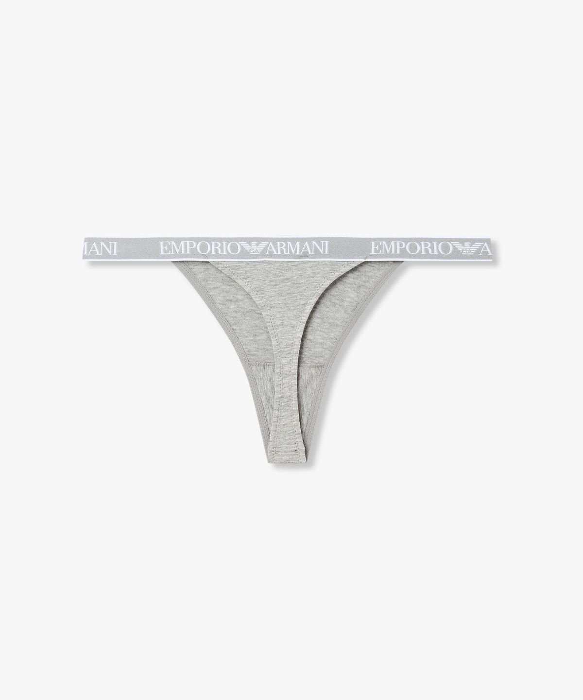 엠포리오 아르마니 언더웨어(EMPORIO ARMANI UNDERWEAR) 여성 로고 디테일 밴딩 티팬티_멜란지 그레이 0826110520