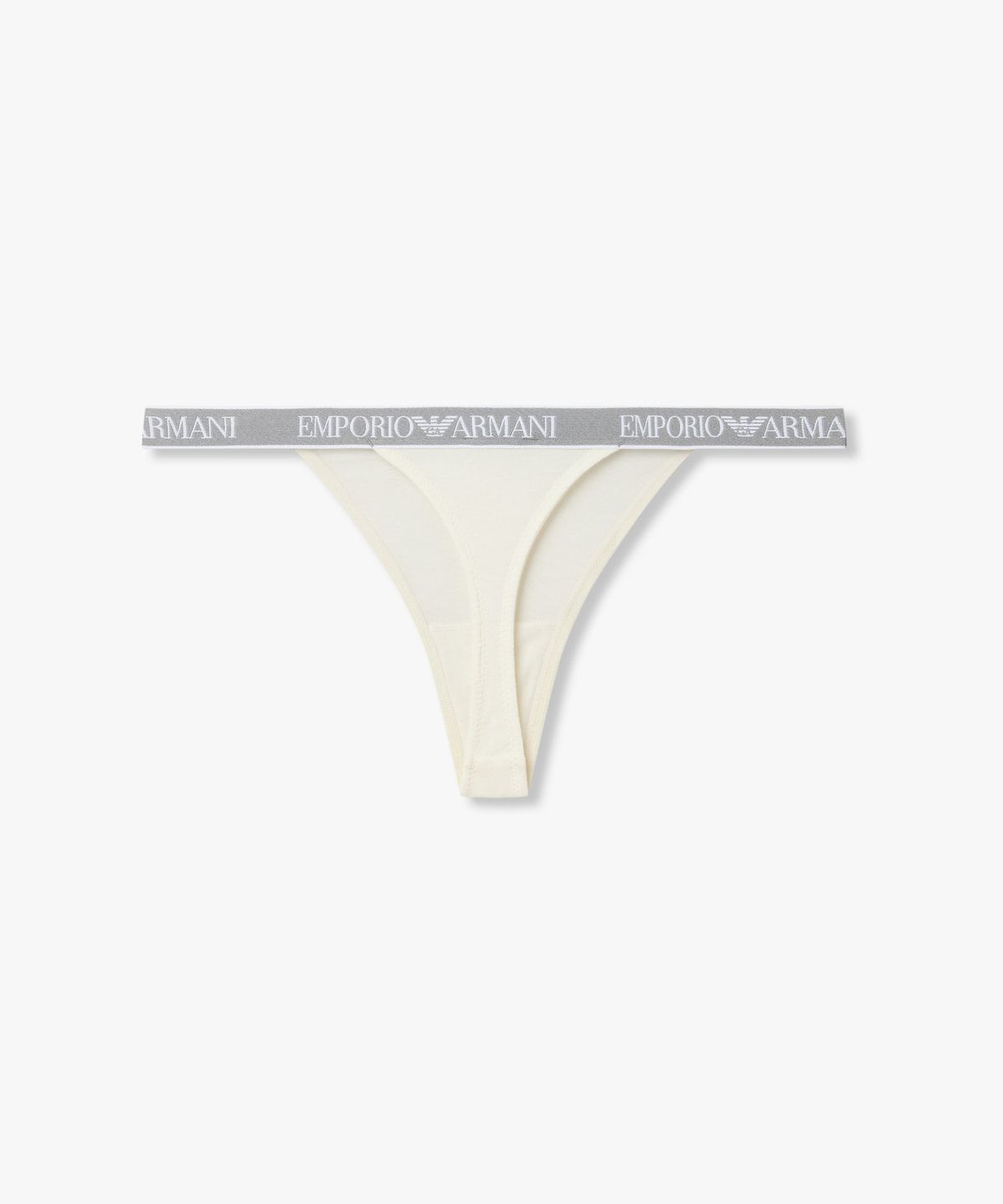 엠포리오 아르마니 언더웨어(EMPORIO ARMANI UNDERWEAR) 여성 로고 디테일 밴딩 티팬티_화이트 0826110519