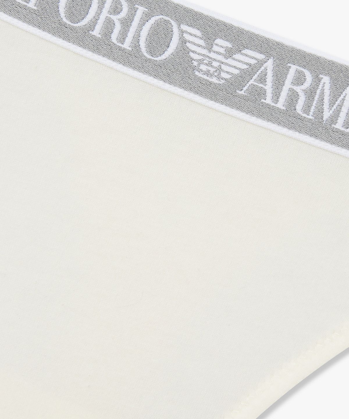 엠포리오 아르마니 언더웨어(EMPORIO ARMANI UNDERWEAR) 여성 로고 디테일 밴딩 티팬티_화이트 0826110519