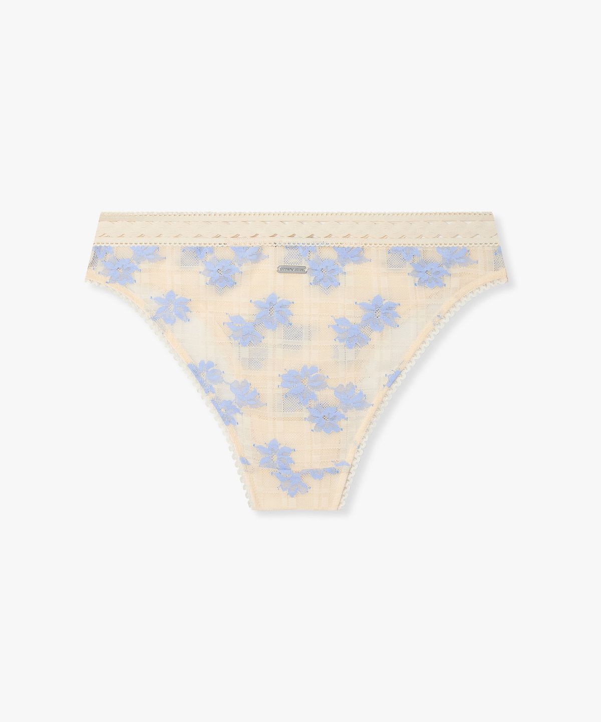 엠포리오 아르마니 언더웨어(EMPORIO ARMANI UNDERWEAR) 여성 플라워 체크 자카드 브리프_아이보리 0826111511