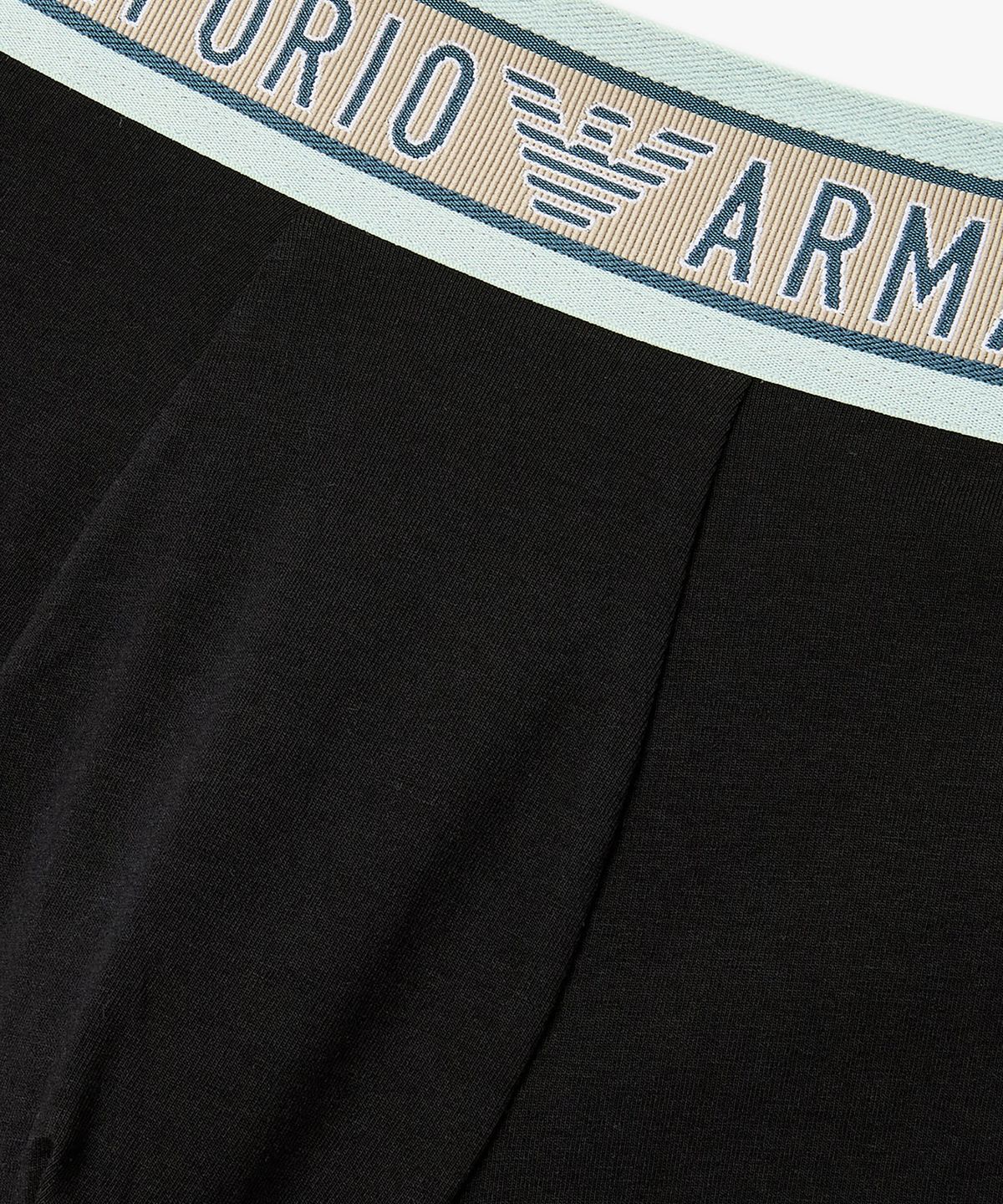엠포리오 아르마니 언더웨어(EMPORIO ARMANI UNDERWEAR) 남성 배색 트림 빅 로고 밴딩 드로즈_블랙 0816112027