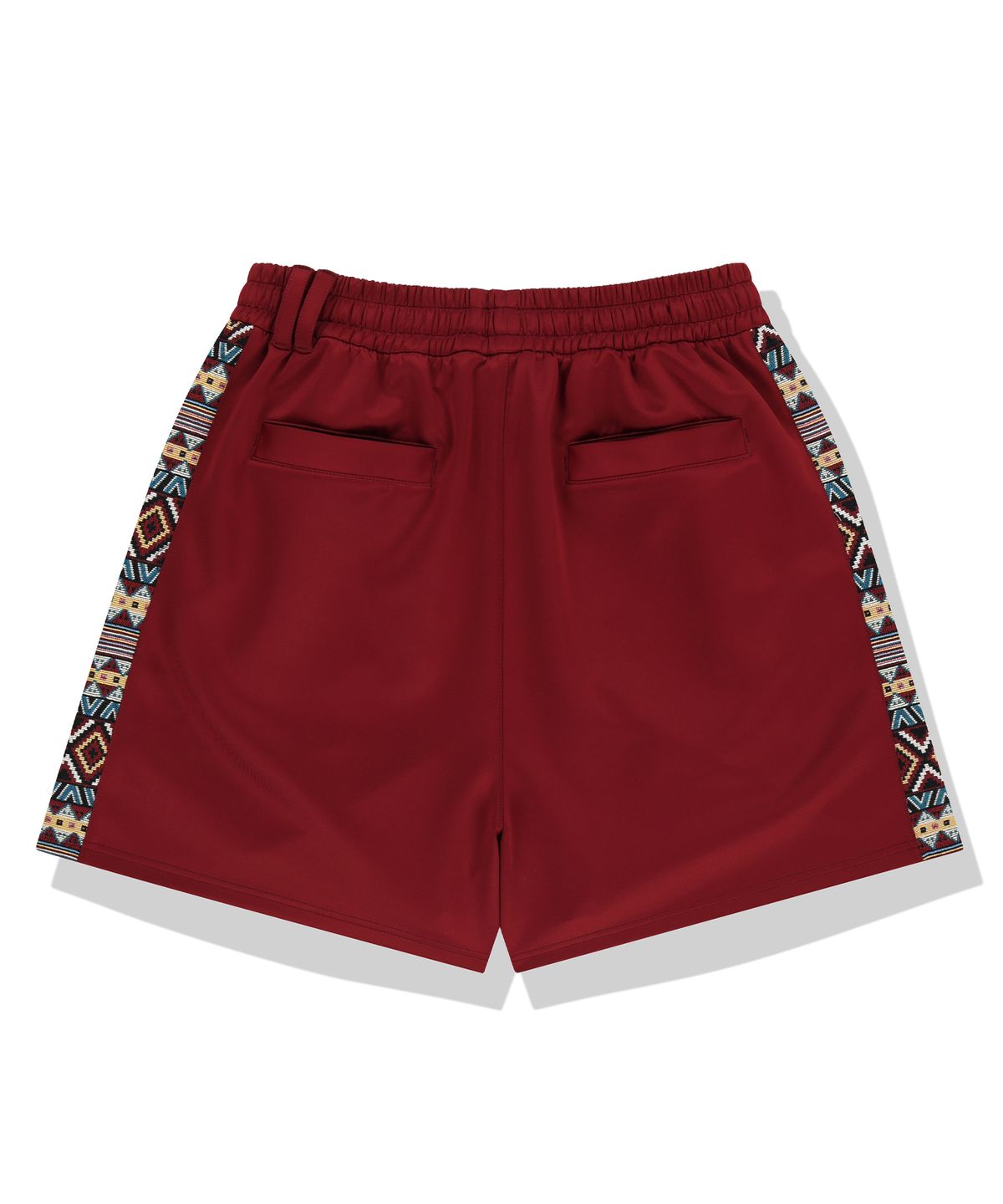 낫포너드(NOT4NERD) Tribal Jacquard Side Panel Shorts - Red