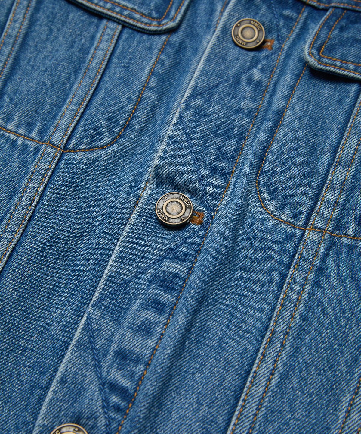 엠엠아이씨(MMIC) FRAMECUT JACKET (MID BLUE)