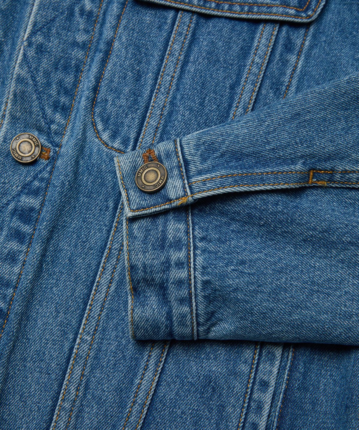 엠엠아이씨(MMIC) FRAMECUT JACKET (MID BLUE)