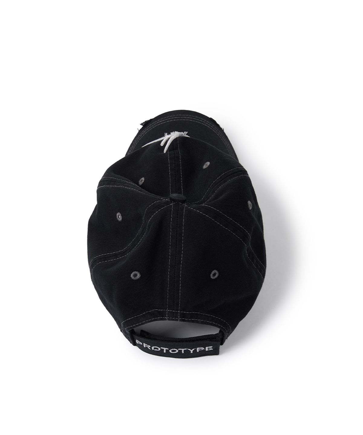 이티씨이(ETCE) DESTROYED SIGNATURE LOGO CAP (BLACK)