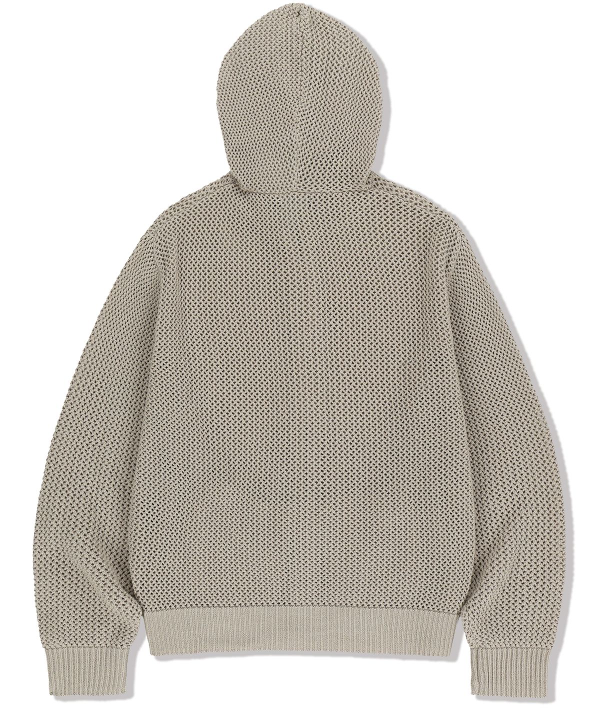 낫포너드(NOT4NERD) Candle Crochet Knit Hood Zip Up - Beige