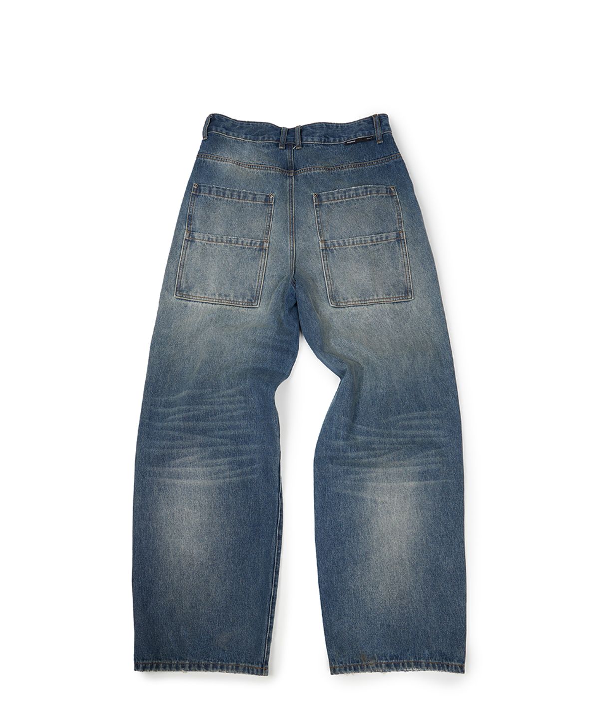 이티씨이(ETCE) (BASE) TUCK DENIM PANTS (BLUE)
