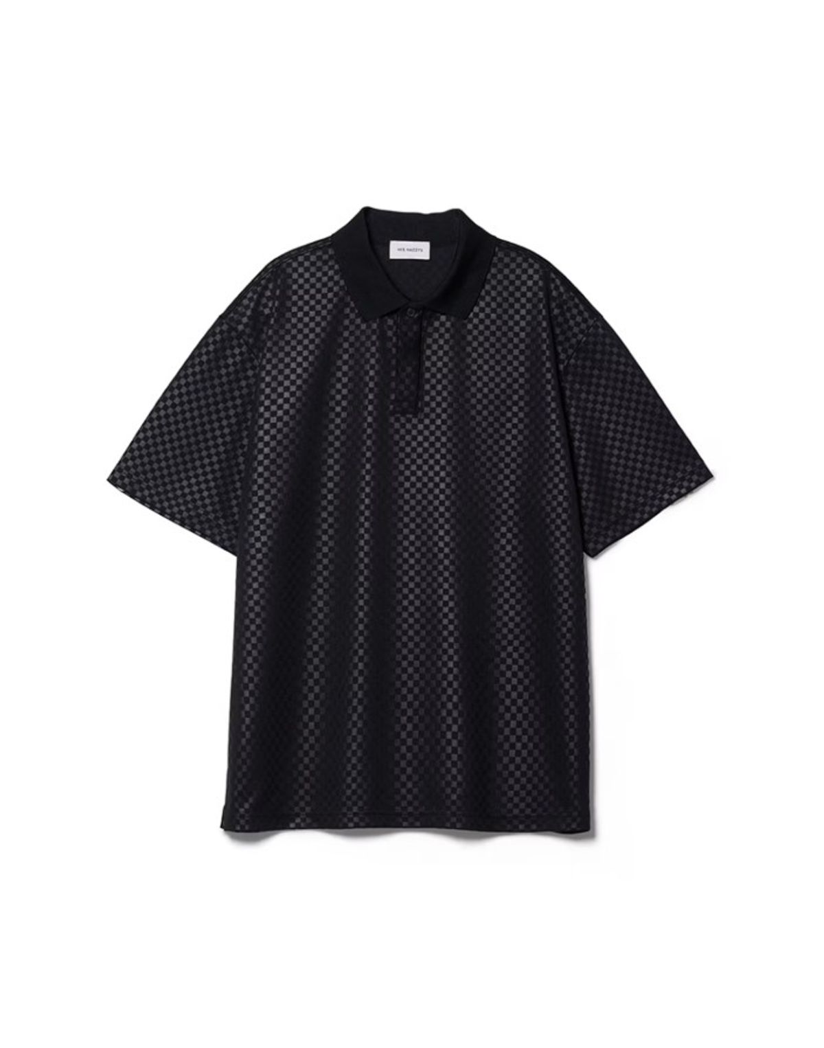 헤지스(HAZZYS) [HIS] 블랙 S/S 체커보드패턴 폴로