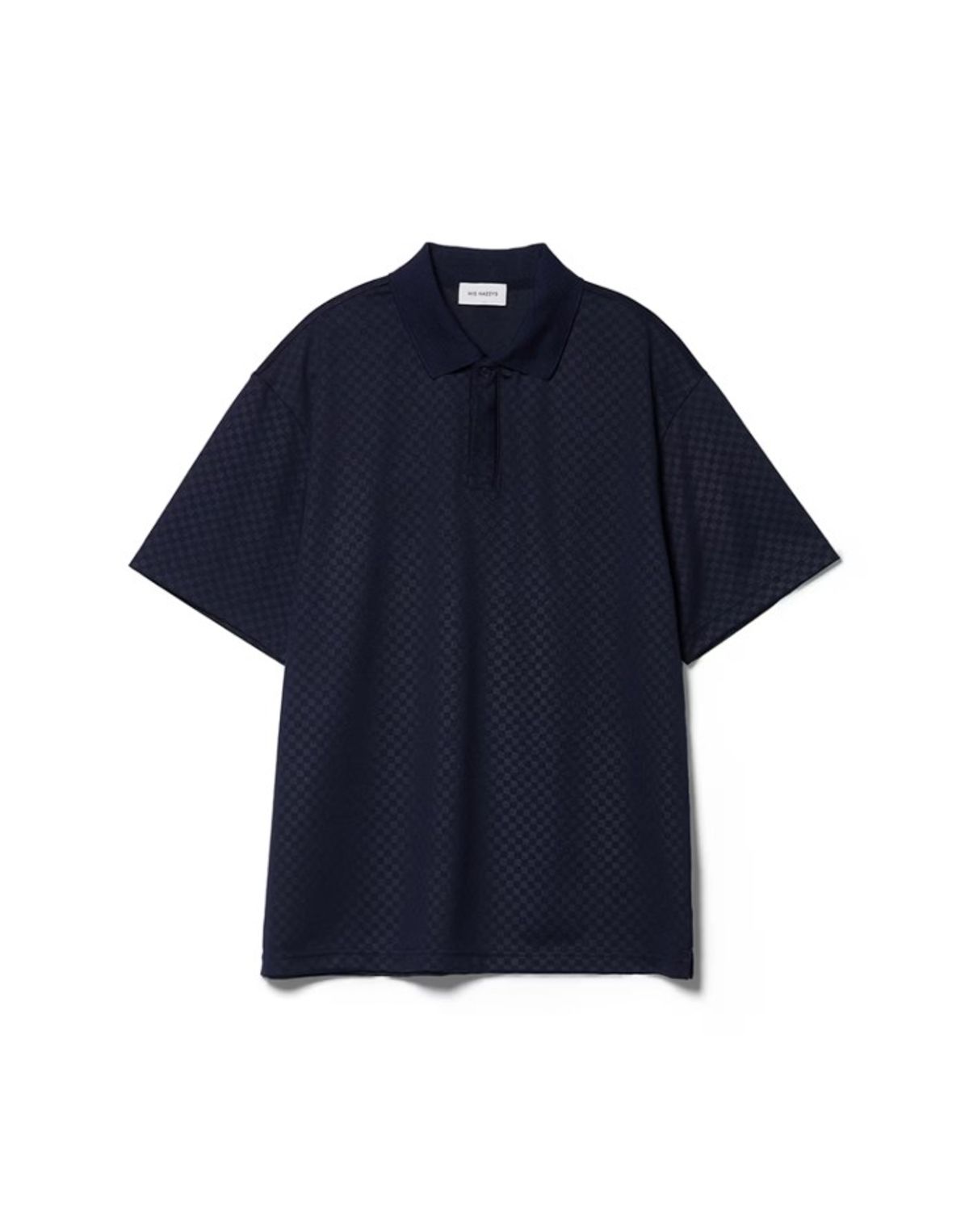 헤지스(HAZZYS) [HIS] 네이비 S/S 체커보드패턴 폴로