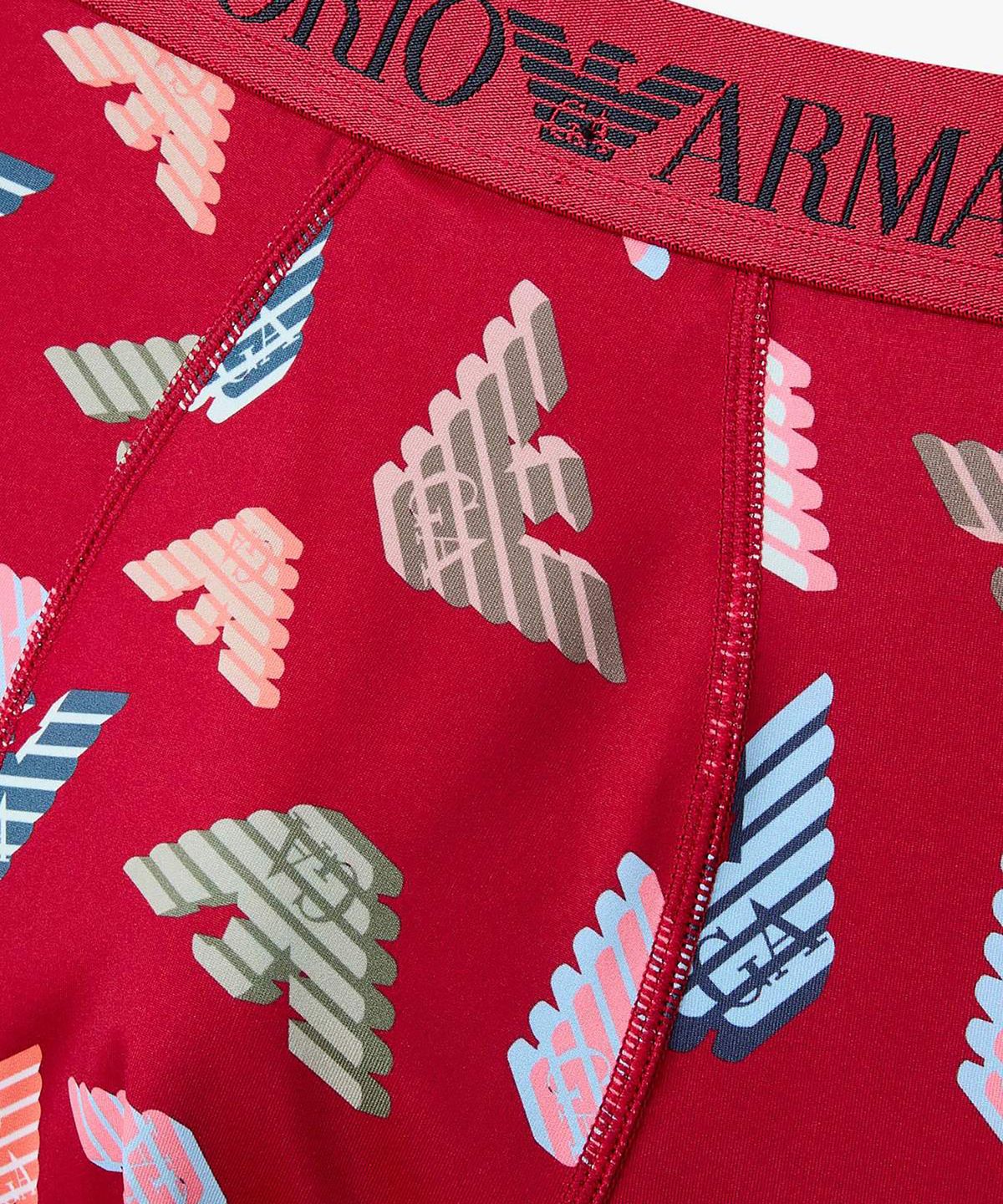 엠포리오 아르마니 언더웨어(EMPORIO ARMANI UNDERWEAR) 남성 3D로고 패턴 프린트 드로즈_레드 0816112037