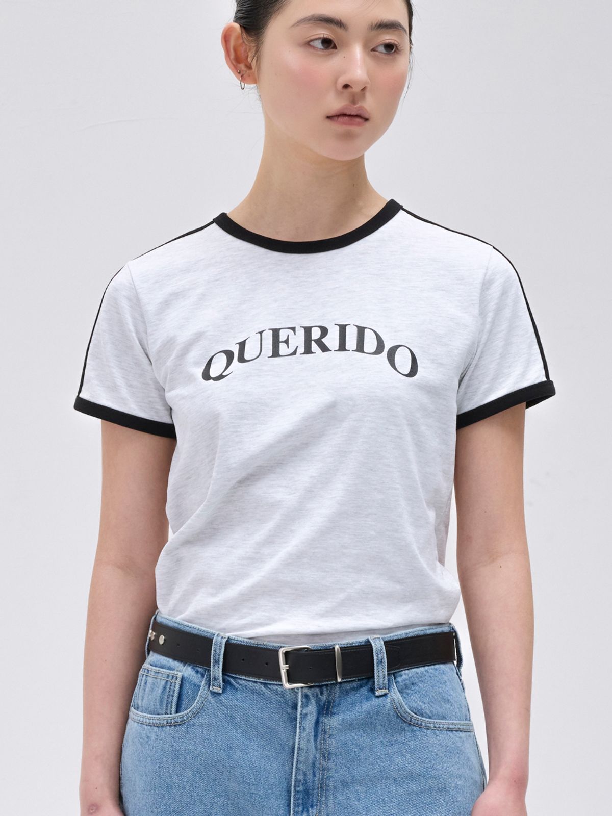 케리두(QUERIDO) 트리플 도트 비건 슬림벨트