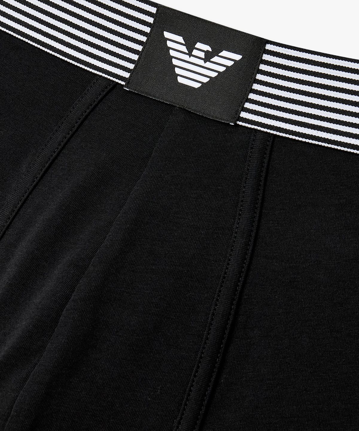 엠포리오 아르마니 언더웨어(EMPORIO ARMANI UNDERWEAR) 남성 스트라이프 밴딩 코튼 드로즈_블랙 0816112054