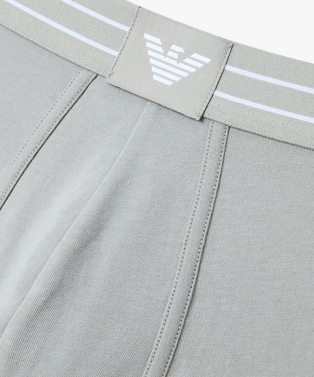 엠포리오 아르마니 언더웨어(EMPORIO ARMANI UNDERWEAR) 남성 스트라이프 밴딩 코튼 드로즈_그레이 0816112053